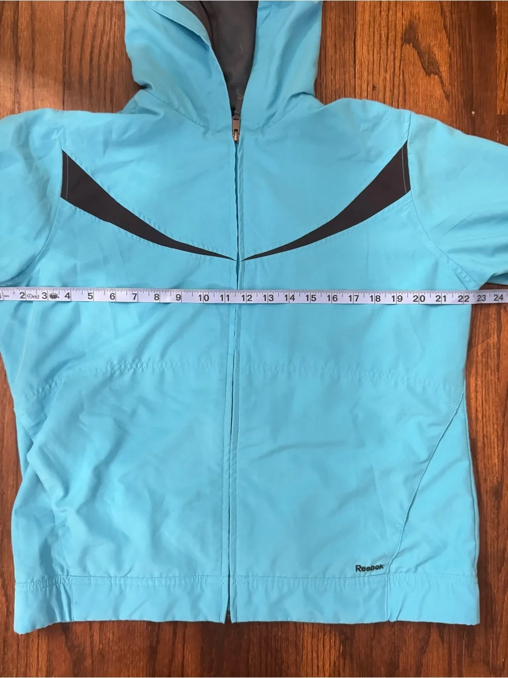 Men's Reebok Blue Hooded Windbreaker Jacket Size Large
